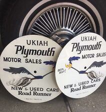 Vintage Original Plymouth Road Runner Wheel Cover Set Warner Brothers Promo. picture