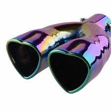 Neo Heart Shape Car Exhaust Muffler Tip Pipe 63mm 2.5‘’Inlet 205mm 8.0‘’ Long picture