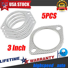 Exhaust Gasket 2-Bolt 78mm Flange High Temperature Gasket Fire Ring 5PCS 3 Inch picture
