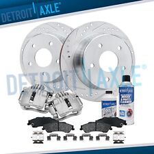 Rear Drilled Rotors & Calipers Brake Pads for Chevy S10 Blazer GMC Jimmy Sonoma picture