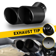 Car Rear Exhaust Pipe Tail Muffler Tip Matte Black Stainless Steel Accessories picture