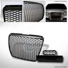 Fits 08-11 Audi A6/S6 C6 Matte Black RS Honeycomb Mesh Front Bumper Grill Grille picture