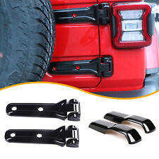 For Jeep Wrangler JL 2018+ Black Front Engine Hood & Rear Spare Tire Hinge Cover picture
