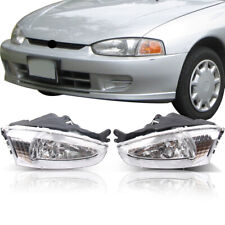 Headlights Headlamps Chrome For Mitsubishi Mirage 2Dr Coupe 1997-2002 2PCS picture