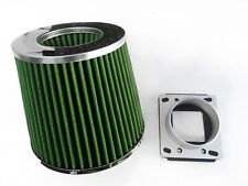 GREEN Air Intake Filter + MAF Sensor Adapter For 92-95 Mazda MX-3 1.6L/1.8L picture