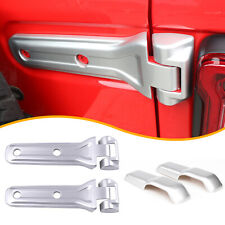 For Jeep Wrangler JL 18+ Silver Front Engine Hood & Rear Spare Tire Hinge Cover picture