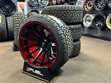 24X12 Fuel FC402 BURN Wheels 33 Heritage AT-X Tires 6x5.5 Ram 1500 picture