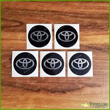 Racing Center Caps SilverLAMINATED Vinyl Decals Stickers Kit  Any Size x5 pcs picture