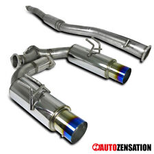 Fit 2008-2015 Mitsubishi Lancer EVO 10 Burnt Tip Dual Catback Exhaust System picture