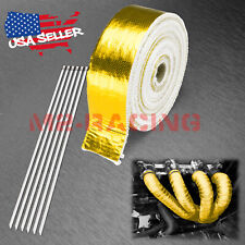 Gold Exhaust Pipe Insulation Thermal Heat Wrap 2