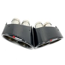 1 Pair Akrapovic Carbon Fiber Exhaust Tip For Audi RS3 RS4 RS5 RS6  A3 A4 A5 A6 picture