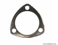 P2M Universal 70MM 3 Bolt Down / Test Pipe Exhaust Gasket With Fire Ring New picture
