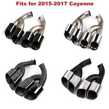 For Porsche 958 Cayenne S 2014-2017 Rear Exhaust Muffler Dual End Tip Tail Pipe picture
