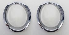 New 1965 - 1966 Ford Mustang GT EXHAUST RING Chrome Plated Steel Dual Pair picture