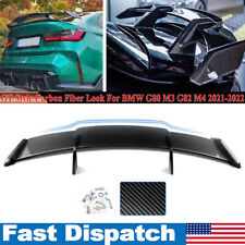 For BMW G80 M3 G82 M4 GT Style High-Kick Rear Trunk Spoiler Wing Carbon Look picture
