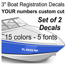 Set of 2 Boat Registration Numbers 3