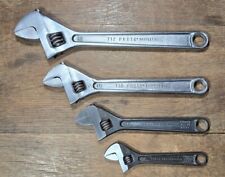 Vtg Tools CRESCENT WRENCH LOT 4 Adjustable WRENCHES PROTO 12