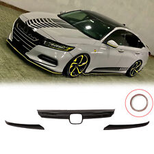 Front Grille Grill Moulding Cover Trims 3Pcs Black For Honda Accord 2021-2022 picture