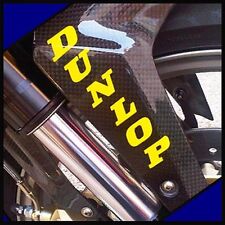 DUNLOP Fork Stickers YELLOW moto gp racing zx 7 r 1 3 6 gsxr 750 600 decals tire picture