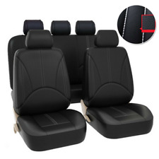 9PCS PU Leather Car Seat Cover Front Rear Protectors Cushions Universal Full Set picture