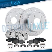 Rear Drilled Rotors & Calipers Brake Pads for Blazer Jimmy Sonoma Hombre Bravada picture