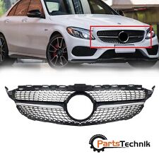 Diamond Grille W/O Camera Hole For 2015-2018 Mercedes-Benz W205 C200 C300 C180 picture