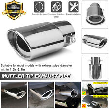  Car Chrome Stainless Steel Rear Exhaust Pipe Tail Muffler Tip Round Accessories picture