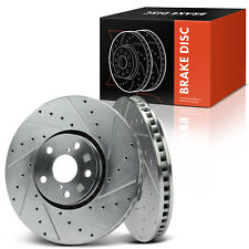 2x Front Drilled Brake Rotors for Lexus IS350 2006-2021 IS250 IS300 GS350 GS430 picture