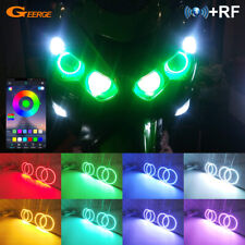 For Kawasaki Ninja ZX14R ZZR1400 Multi Color RGB LED Angel Eyes Kit Halo Rings picture