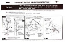 59 Chevy BelAir Biscayne Impala Spare Tire & Jacking Instructions 1959 Chevrolet picture