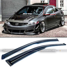 For 06-10 Civic 2dr Coupe Mugen Style 3D Wavy Black Tinted Window Visor picture
