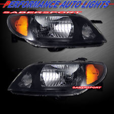 Set of Pair OE Style Black Headlights For 2001-2003 Mazda Protege 4dr Sedan picture