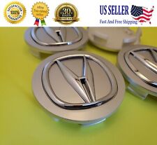 ACURA Set Of 4 Silver-Chrome Wheel Center Caps 69MM - Satisfaction Guaranteed picture