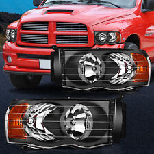 For Dodge Ram Pickup 2002-2005 Headlights Assembly Pair Front Replacement Lamps picture