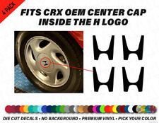 CRX Center Cap H Wheel Rim Decals Inserts for Civic CRX 84-91 SiR Ballade Sports picture