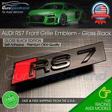 Audi RS7 Front Grill Emblem Gloss Black for RS7 A S7 Hood Grille Badge Nameplate picture