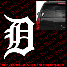 OLD ENGLISH D DETROIT TIGER Car Windows Vinyl Die Cut Decal/Base Ball US012 picture