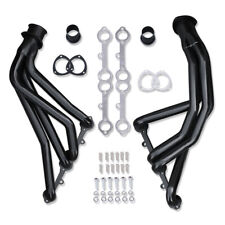 For GMC SBC 327 350 383 GM Pickup C10 1966-72 Black Long Tube Headers picture