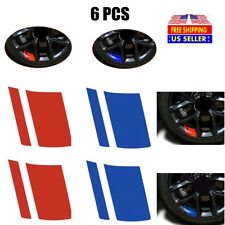 6×Reflective Car Wheel Rim Vinyl Decal Sticker Car Red Accessories For 16