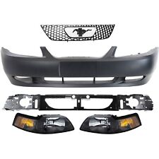 Bumper Cover Grille Headlight Header Kit For 1999-2004 Ford Mustang GT Models picture
