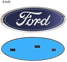 BLUE & CHROME 2005-2014 Ford F150 FRONT GRILLE/ TAILGATE 9 inch Oval Emblem 1PC picture