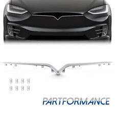 For 2016-2020 Tesla Model X Upper Grille Bright Chrome Trim 1047022-00-D picture