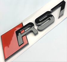BLACK RS7 FIT AUDI RS7 REAR TRUNK EMBLEM BADGE NAME DECAL LETTER NUMBER picture