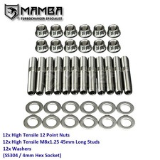 SS304 Exhaust Manifold Stud Kit For FORD Granada/Scorpio Taunus V6 2.4L 2.9L picture