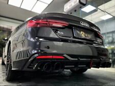 Fit Audi A5 B9.5 Sline S5 2021-2024 Gloss Black Rear Diffuser Lip Exhaust Tips picture