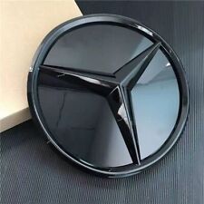 For Mercedes Benz E W213 Convex Star Mirror Glass Star Front Emblem Black 16-22 picture