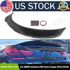 FOR 12-18 BMW F06 640i 650i M6 CARBON LOOK REAR TRUNK SPOILER WING LID PSM STYLE picture