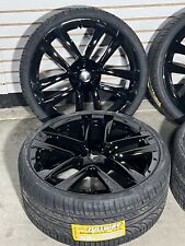 22x9 22x10 Staggered 5x120 Wheels +35MM Rims Tires Fits Tesla Model S X W/ TPMS picture