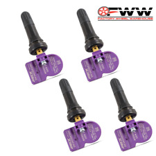 Set of 4 Rubber TPMS Tire Pressure Monitoring Sensor Programmed For Your Vehi... picture
