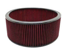 16 x 6 Inch Round Air Cleaner Filter Washable Red Cotton Universal picture